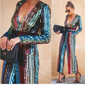 Vici- Sequin Jumpsuit size medium